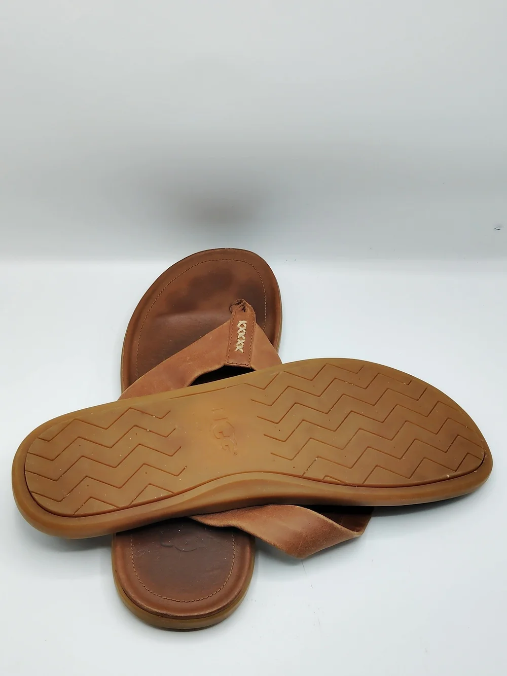 UGG Men’s Tan Leather Thong Sandals